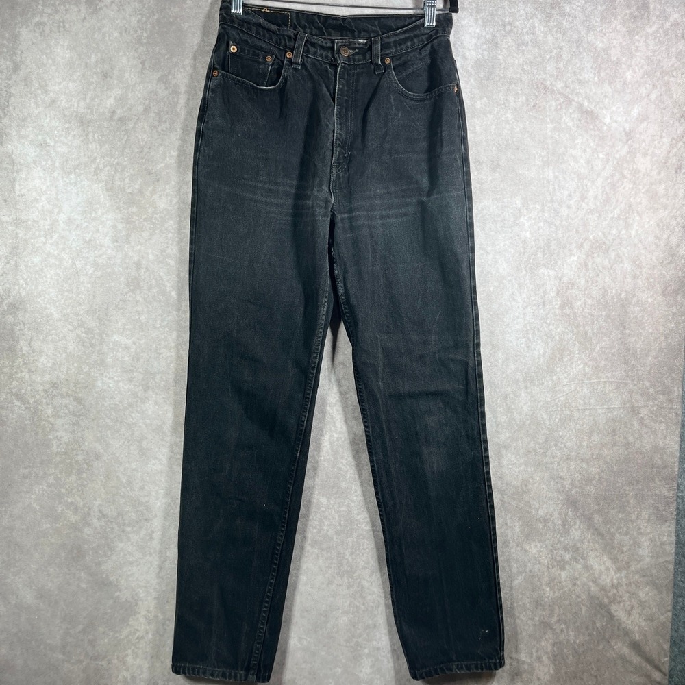 Vintage Levi's 512 Jeans Womens 10 Black Slim Fit Straight Leg High Rise 90s